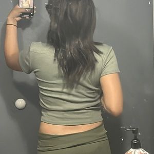 Green open chest shirt don't use it anymore